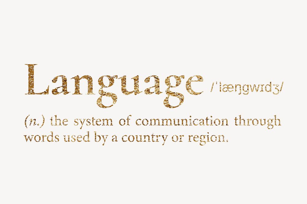 Language definition, gold dictionary word