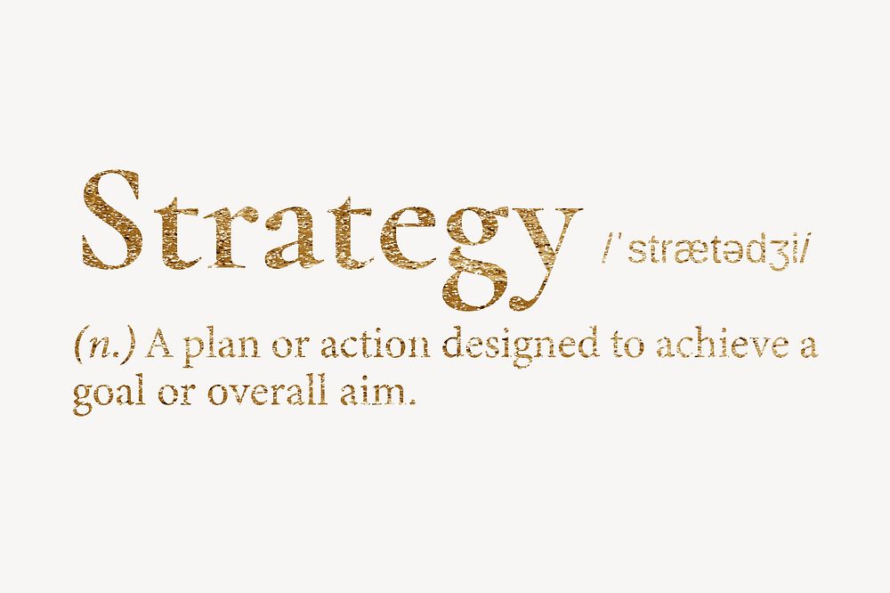 Strategy definition, gold dictionary word