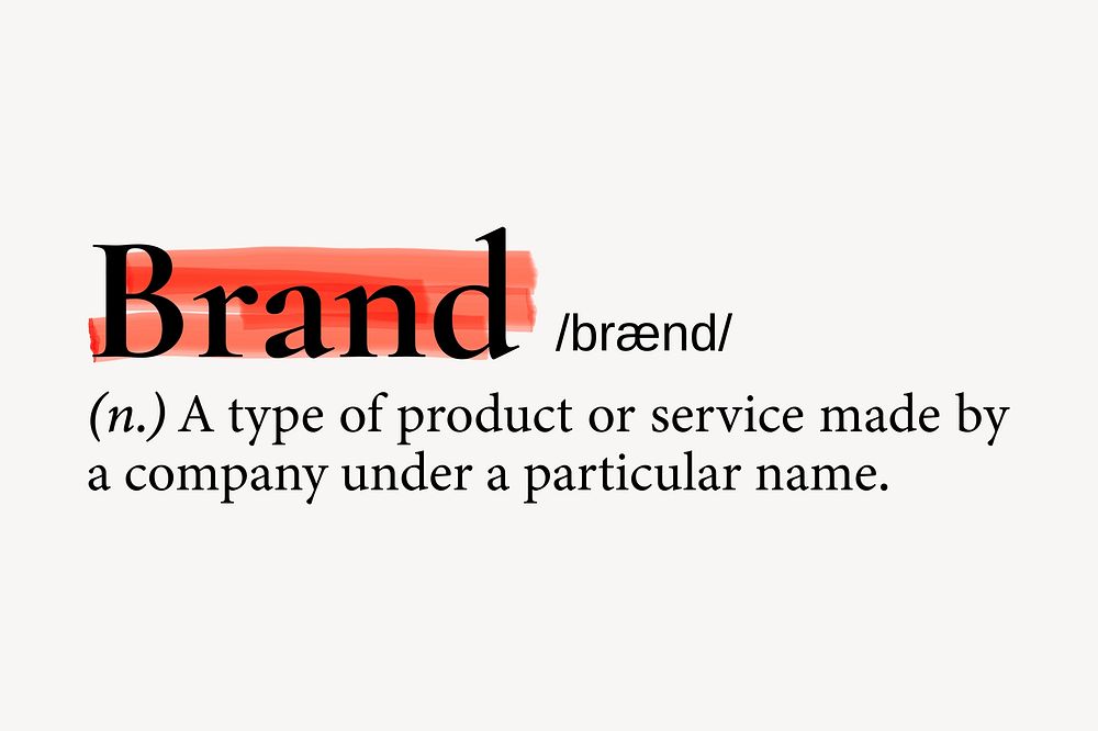 Brand definition, dictionary highlighted word