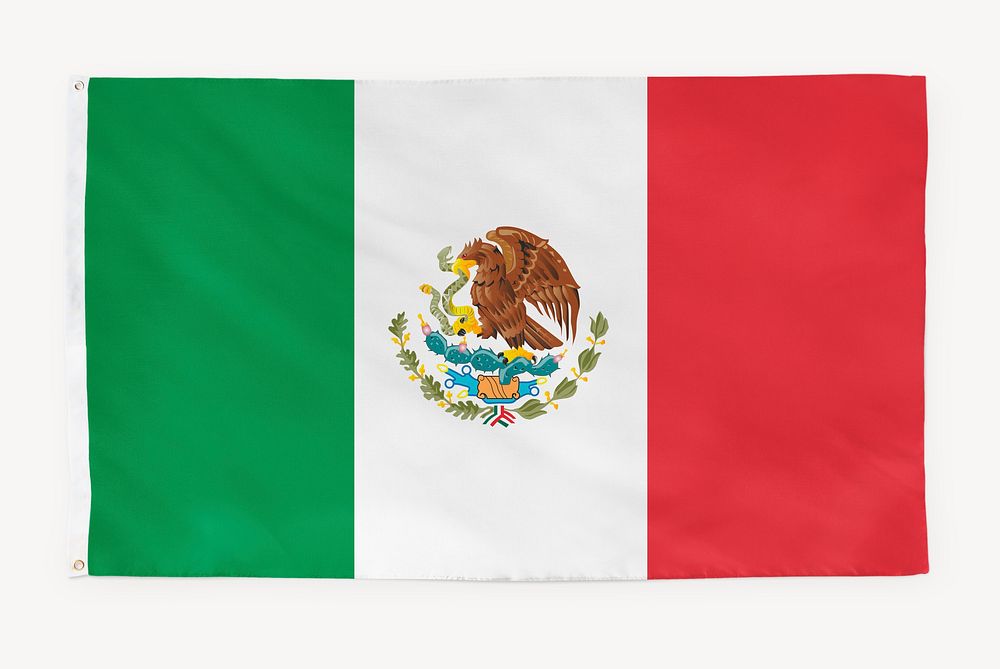 Mexico flag, national symbol graphic