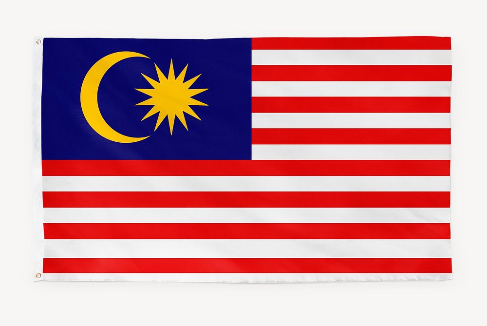 Malaysia flag, national symbol graphic