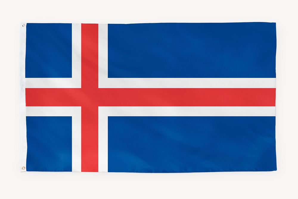 Iceland flag, national symbol graphic