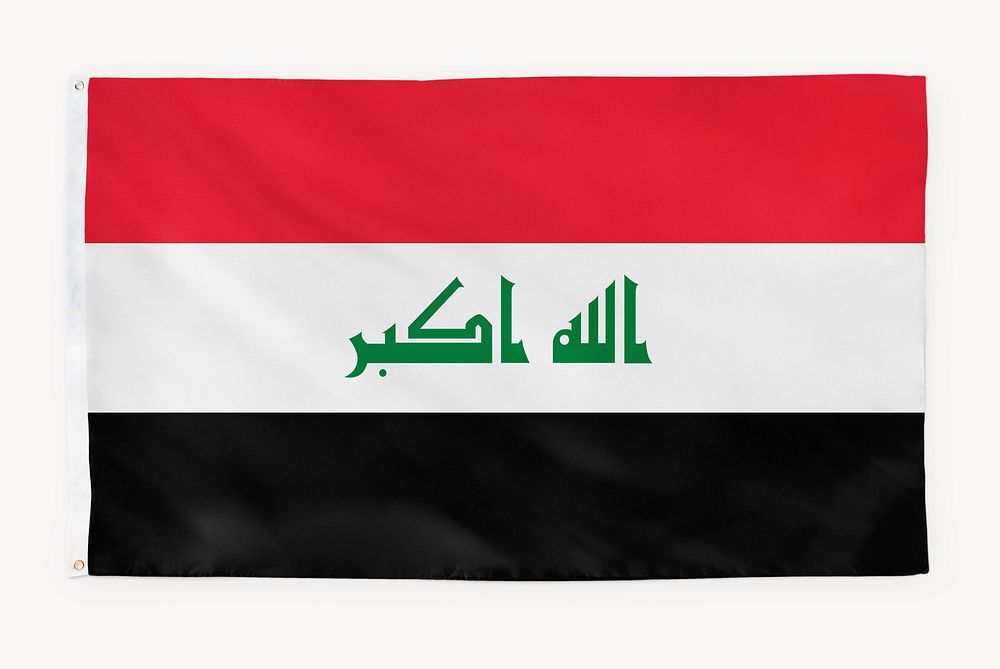 Iraq flag, national symbol graphic
