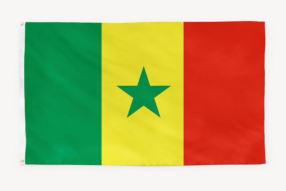 Senegal flag, national symbol graphic