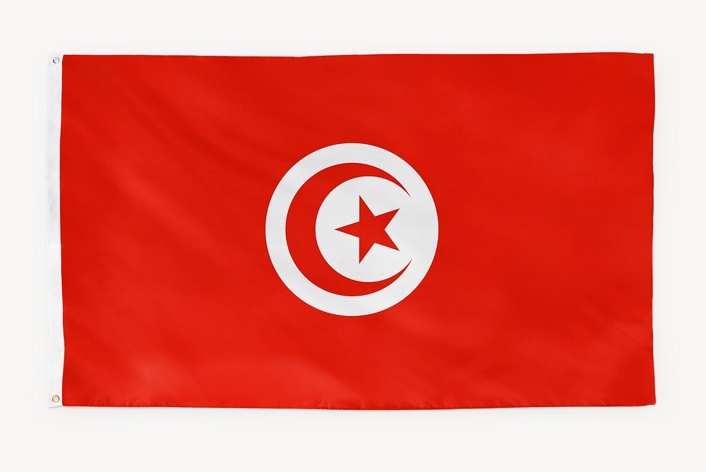 Tunisia flag, national symbol graphic