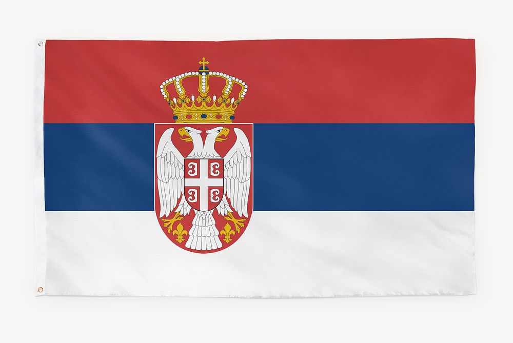 Serbia flag, national symbol graphic