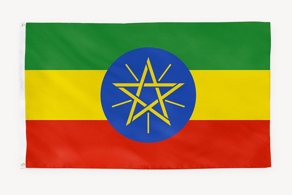 Ethiopia flag, national symbol graphic