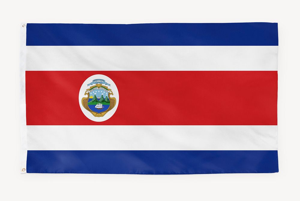 Costa Rica flag, national symbol graphic