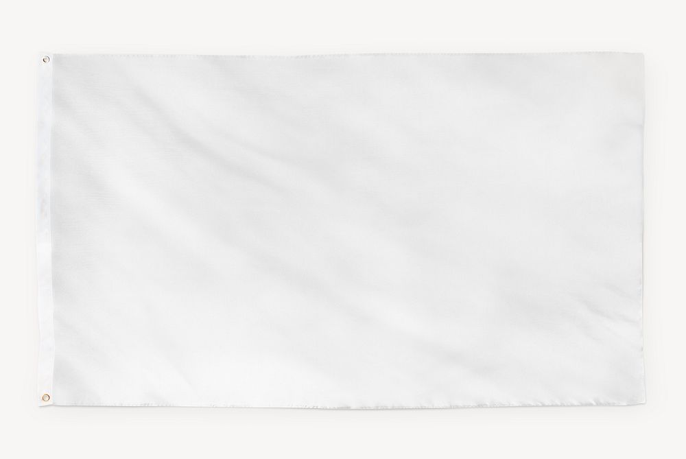 Blank flag on white background