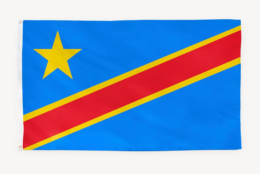 Congo flag, national symbol graphic