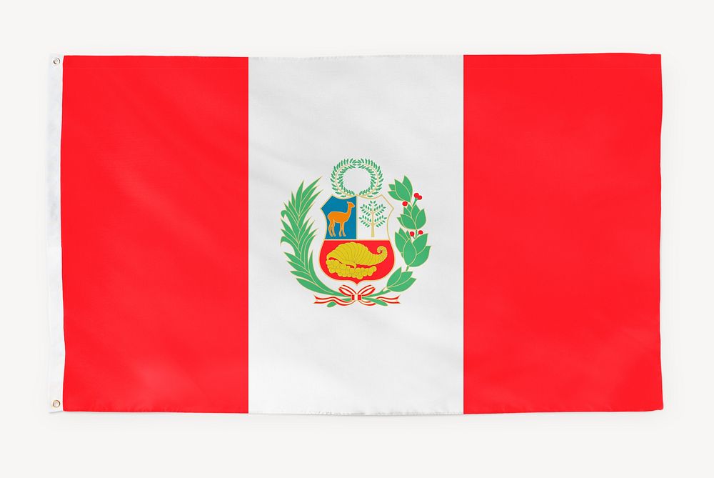 Peru flag, national symbol graphic