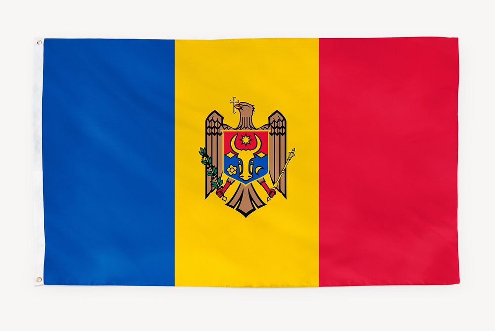 Moldova flag, national symbol graphic
