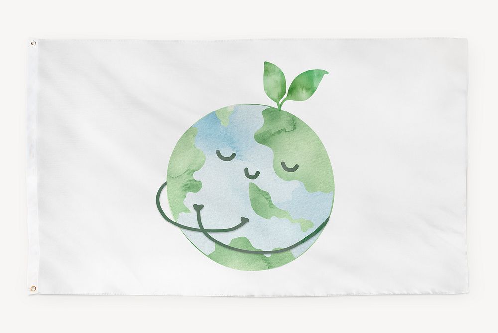 Earth flag graphic, Environment concept