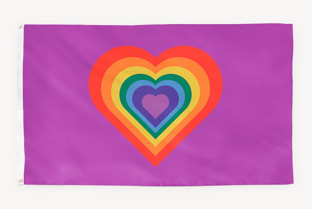 LGBTQ heart flag, pride month concept