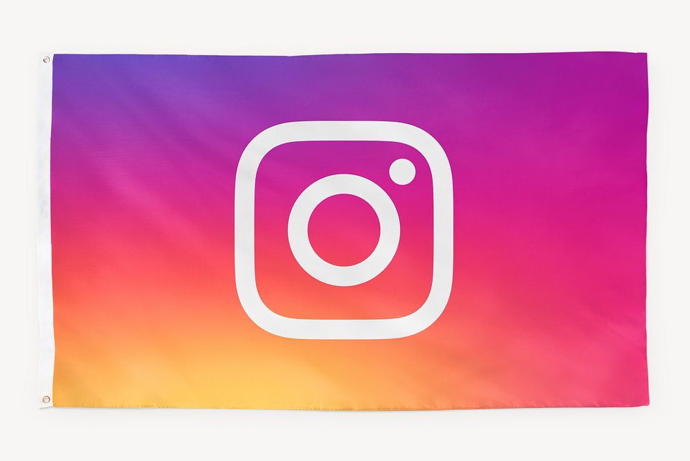 Instagram icon flag, social media. 25 MAY 2022 - BANGKOK, THAILAND