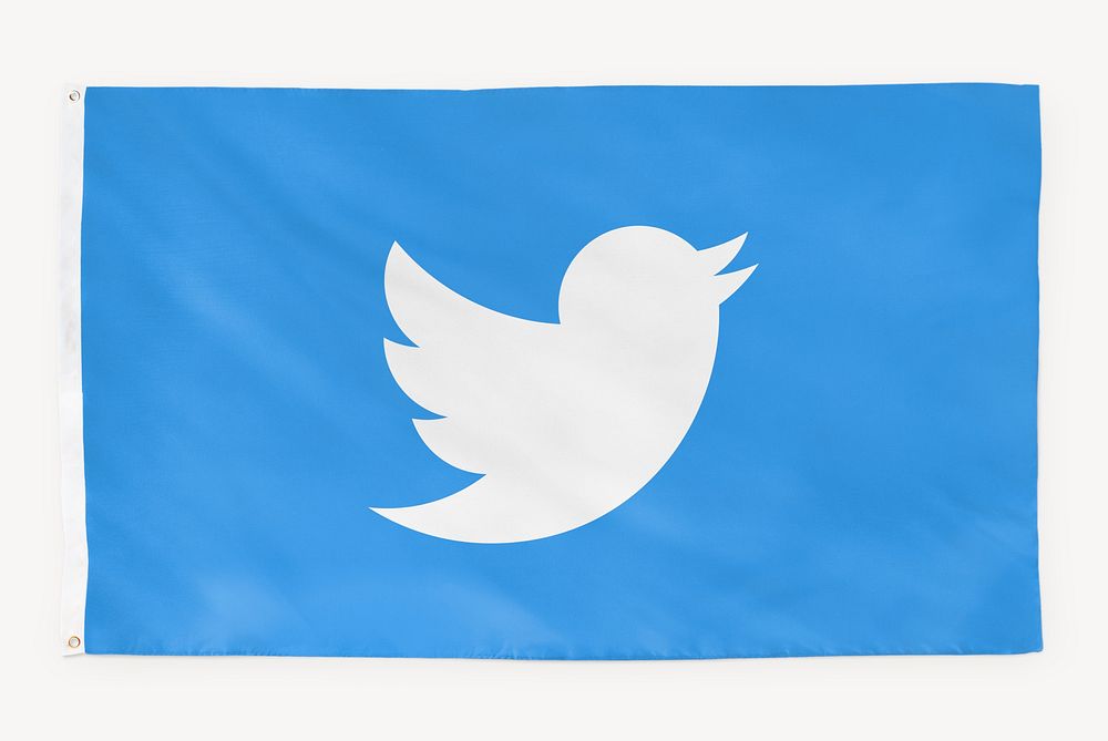 Twitter icon flag, social media. 25 MAY 2022 - BANGKOK, THAILAND