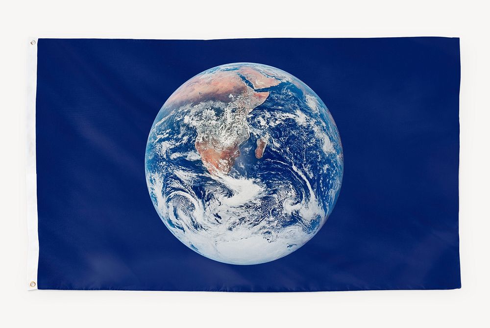 Earth, blue flag graphic design