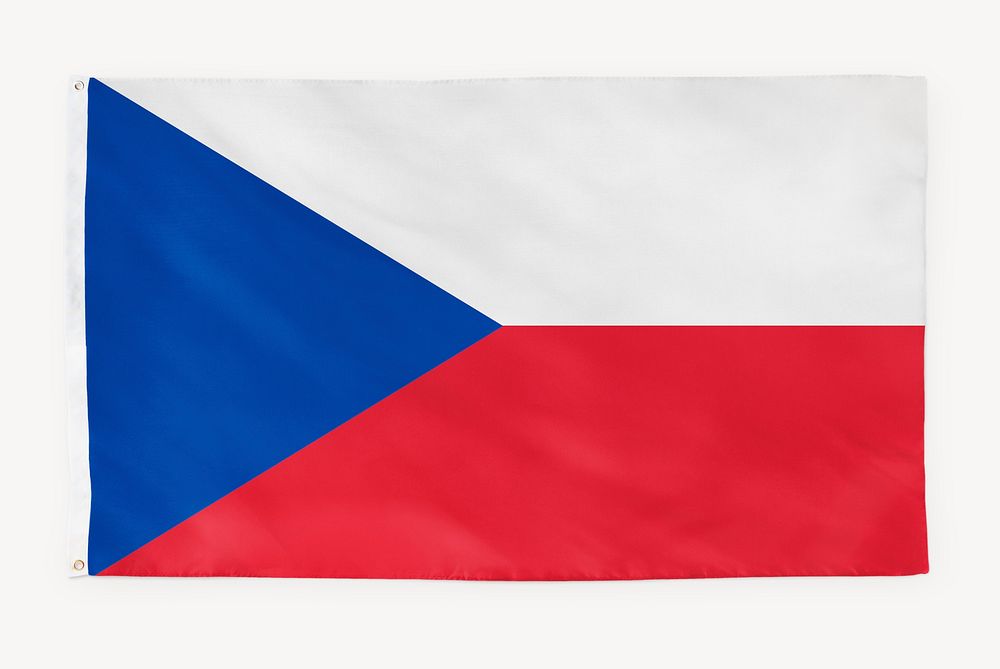Czechia flag, national symbol graphic