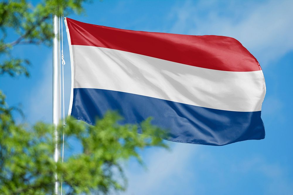 Dutch flag, blue sky design