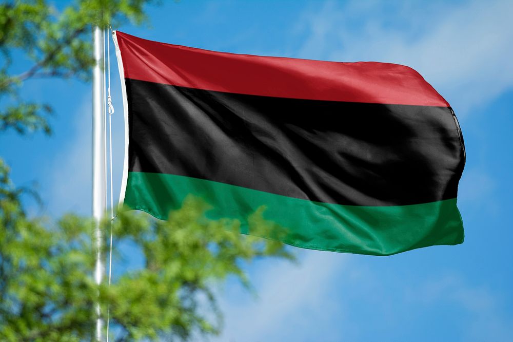 Pan-African flag, blue sky design