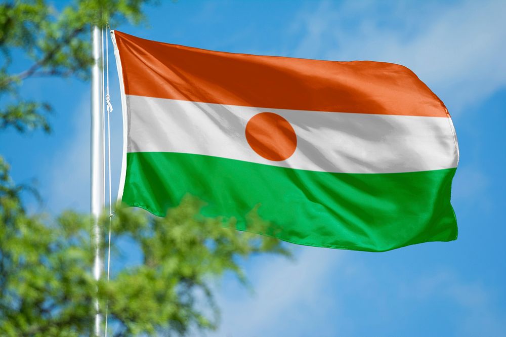 Niger flag, blue sky design