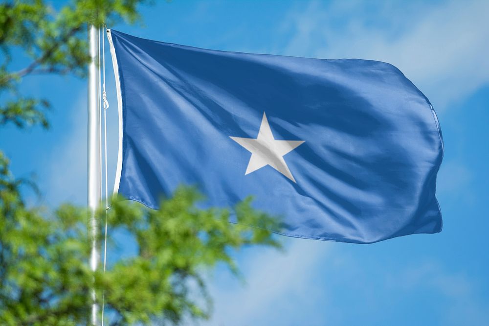 Somali flag, blue sky design