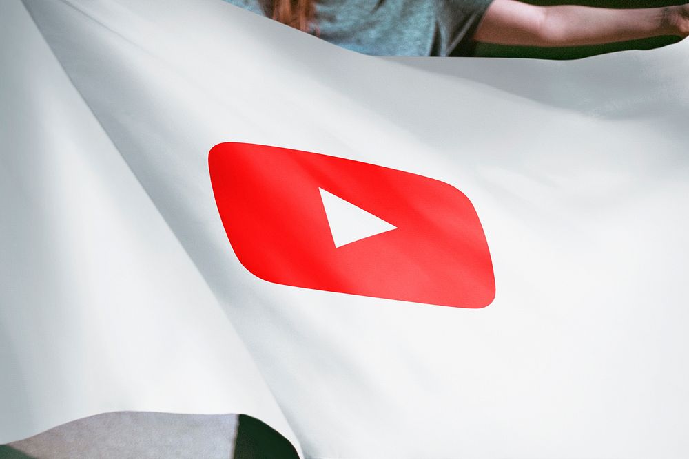 Youtube icon flag, social media. 30 MAY 2022 - BANGKOK, THAILAND