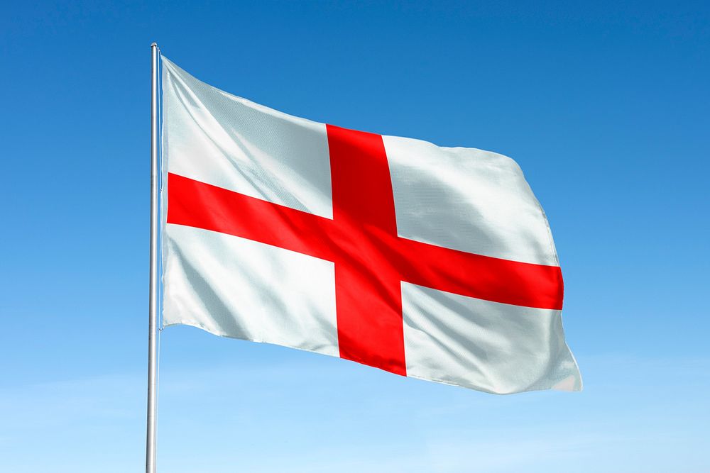 Waving Saint George's Cross flag, | Free Photo - rawpixel