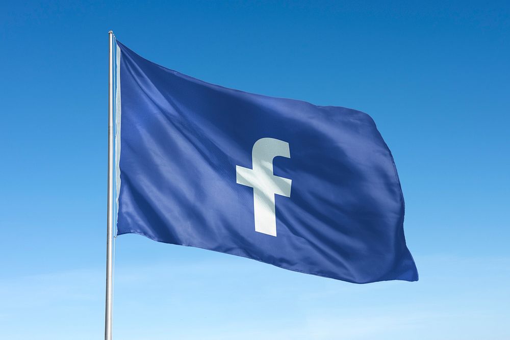 Facebook icon flag, social media. 25 MAY 2022 - BANGKOK, THAILAND