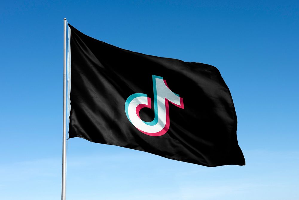 Tik Tok icon flag, social Free Photo rawpixel