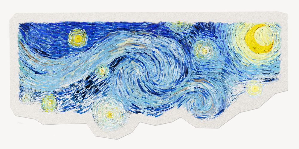 Van Gogh Starry Night collage element, remix by rawpixel