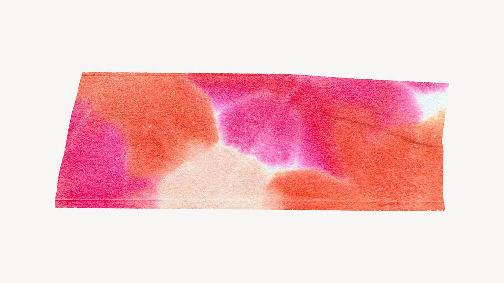 Pink abstract washi tape design on white background