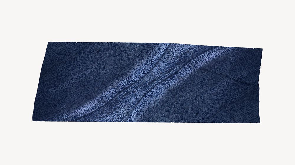 Blue marble washi tape design on white background