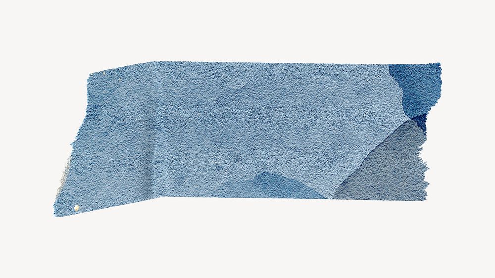 Aesthetic blue washi tape design on white background