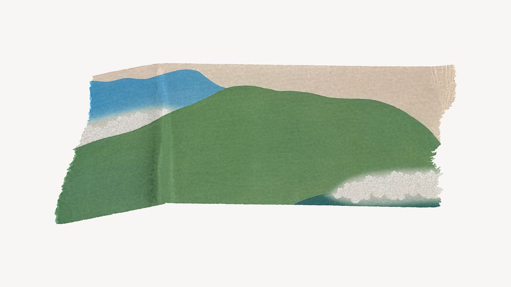 Abstract mountain washi tape design on white background