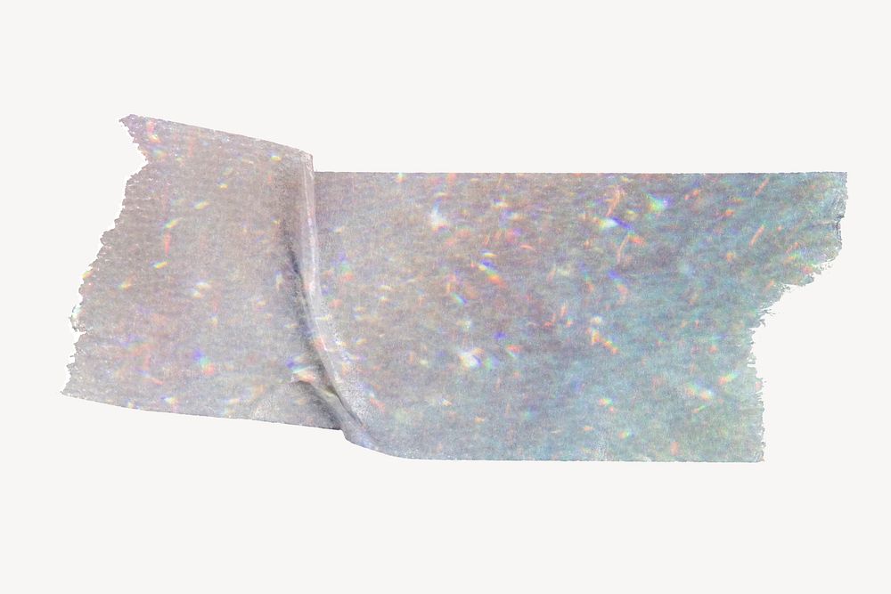 Glitter washi tape design on white background
