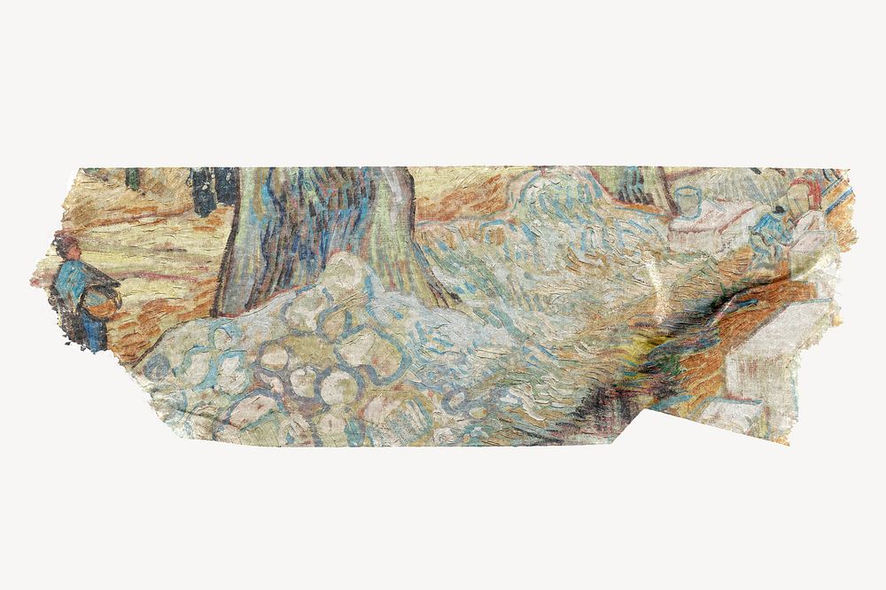 Vincent van Gogh washi tape design on white background