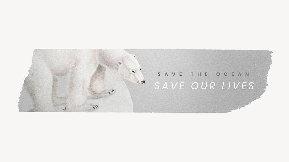 Animal protection, tape on off white background