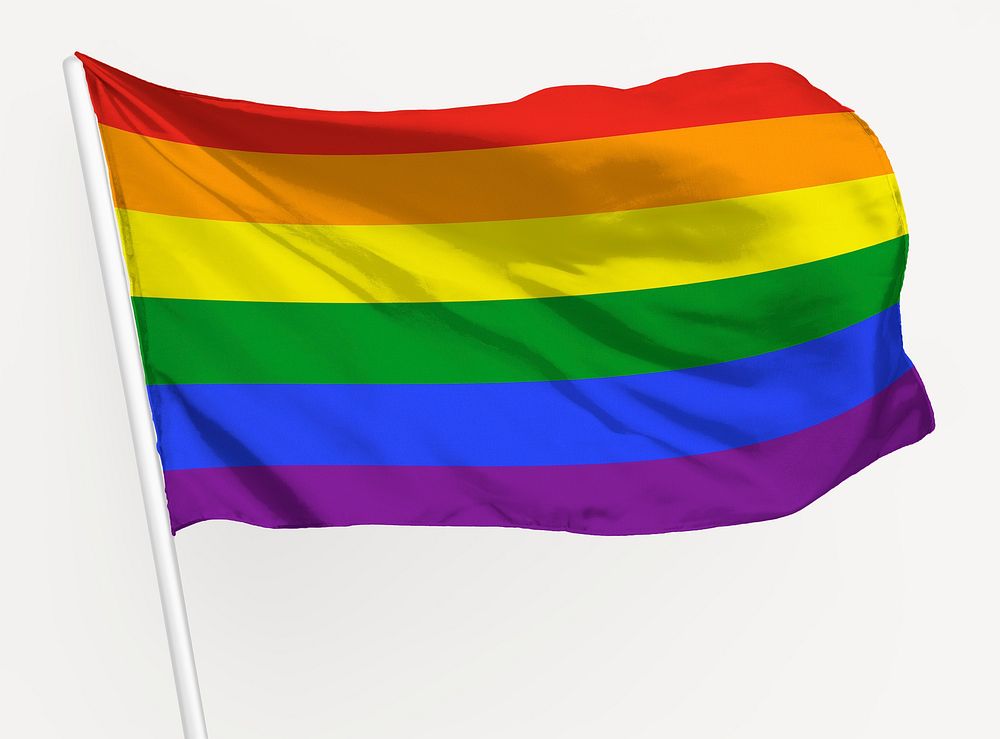 Rainbow flag for LGBTQ, pride month concept