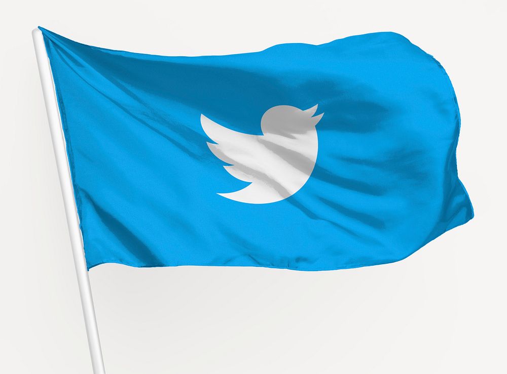 Twitter icon flag, social media. 30 MAY 2022 - BANGKOK, THAILAND