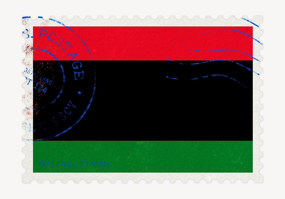Pan-African flag clipart, postage stamp