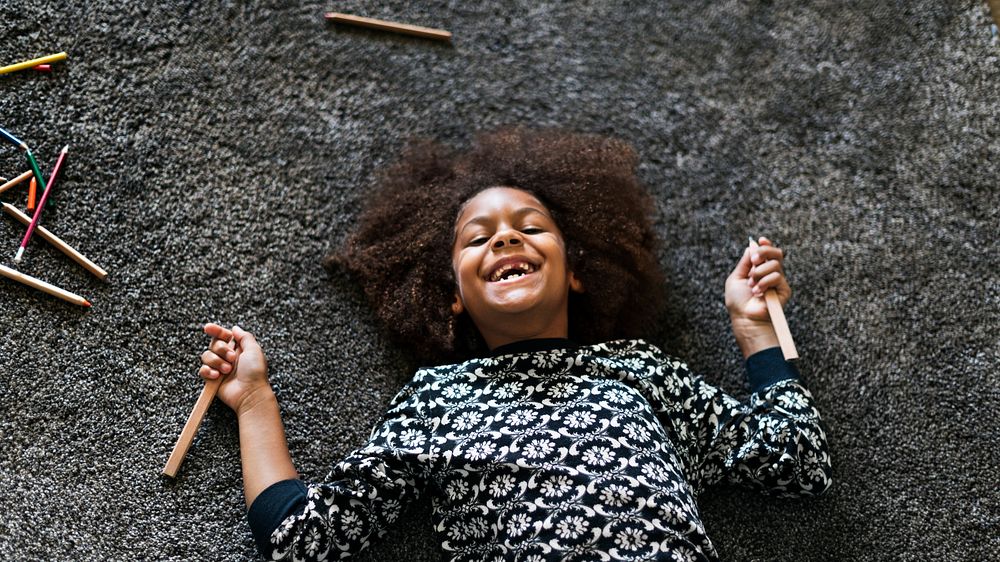 Happy kid having a great time