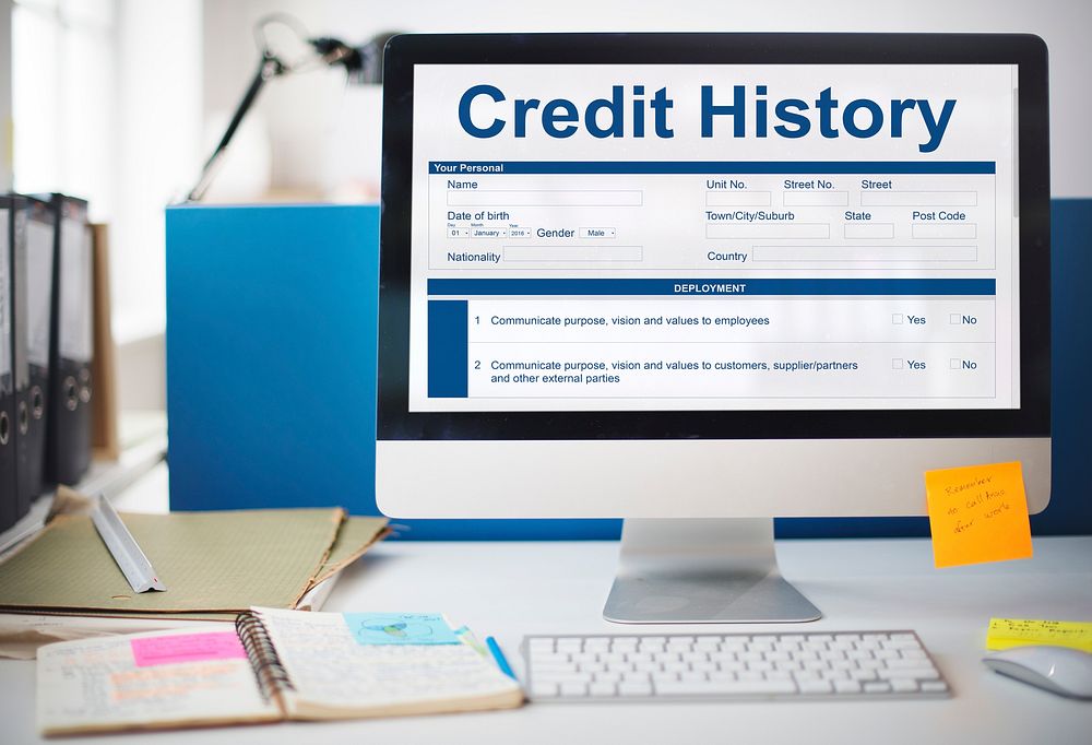 Credit History Invoice Payment Form Information Concept