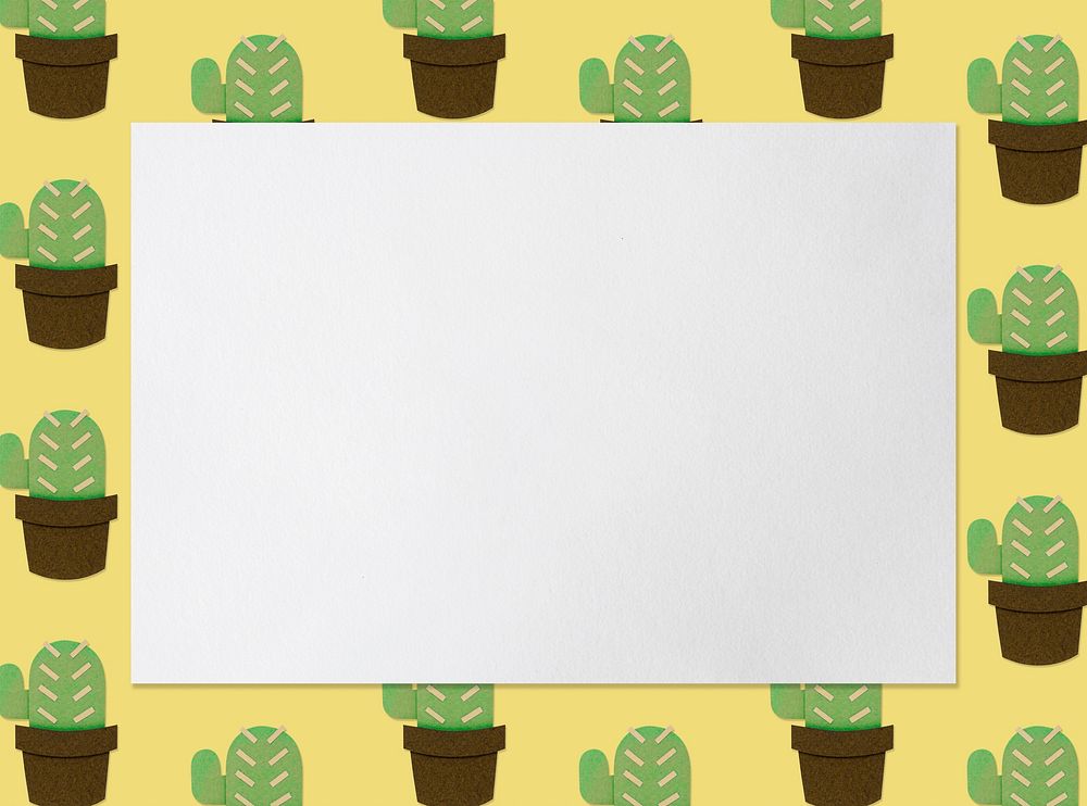 collection of cactus planting hobby illustration with copy space