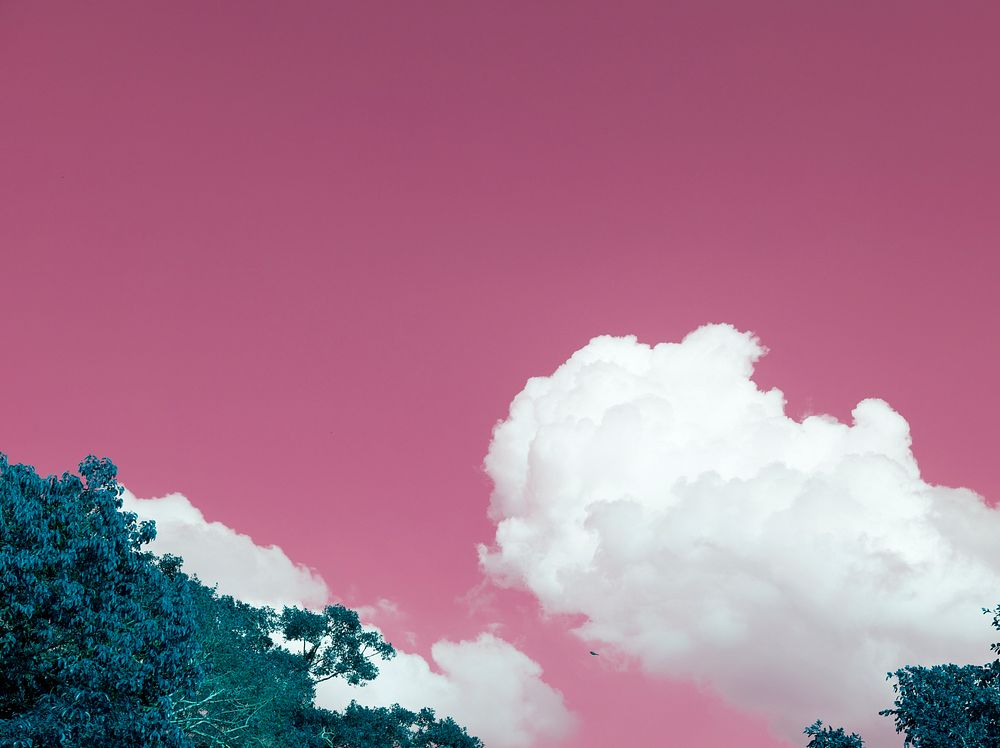 Negative color of a cloudscape
