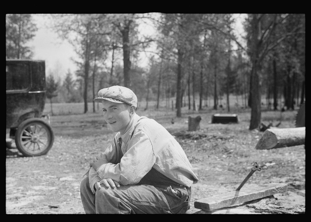 [Untitled photo, possibly related to: Son of the Hale family near Black River Falls, Wisconsin]. Sourced from the Library of…