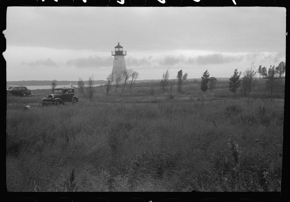 [Untitled photo, possibly related to: Lighthouse on Buzzard's Bay, Mattapoisett, Massachusetts]. Sourced from the Library of…