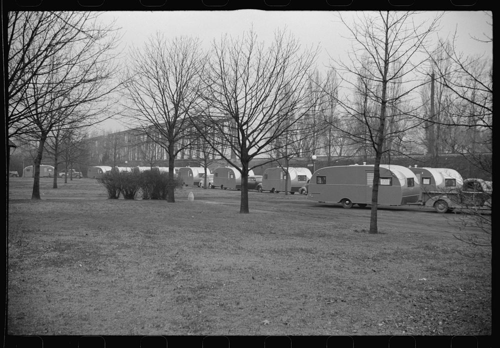 [Untitled photo, possibly related to: FSA (Farm Security Administration) trailers at Washington, D.C. tourist camp]. Sourced…