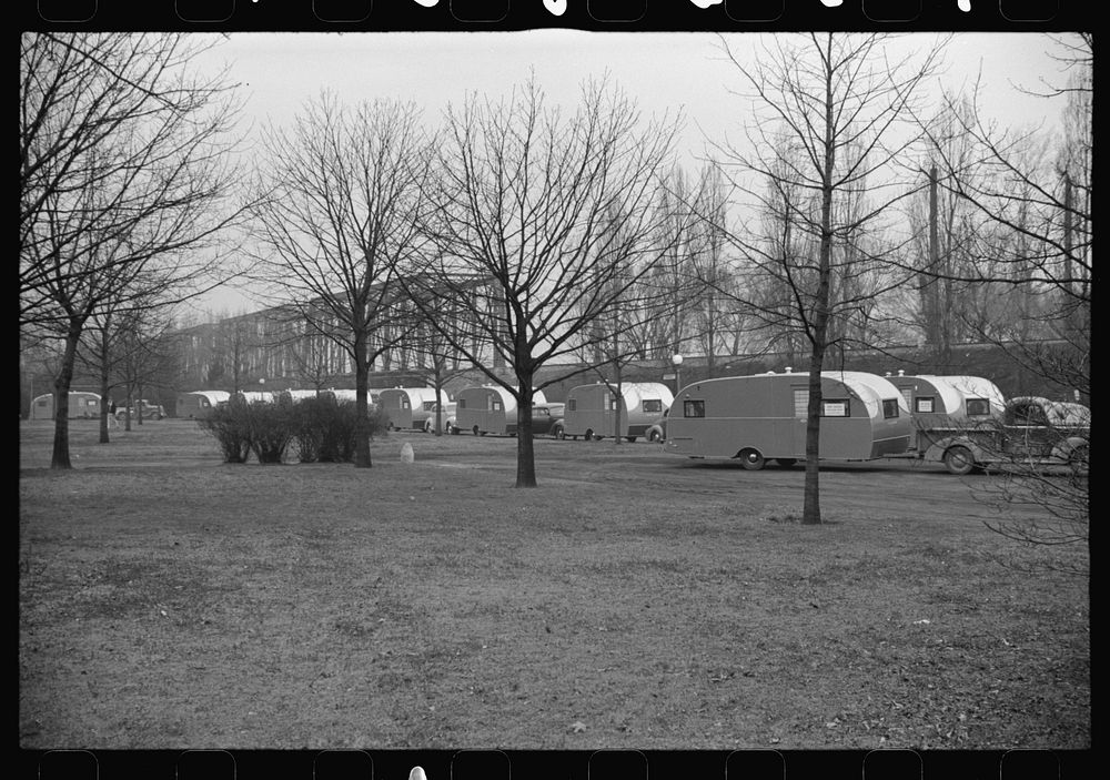 [Untitled photo, possibly related to: FSA (Farm Security Administration) trailers at Washington, D.C. tourist camp]. Sourced…