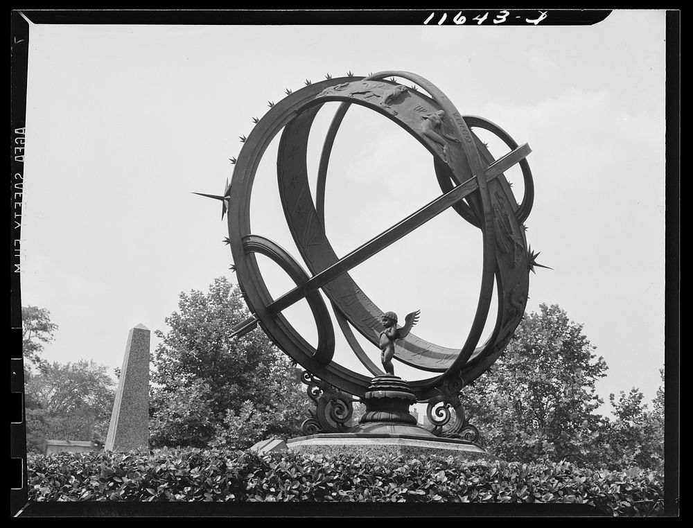 Washington, D.C. The bronze sundial in Meridian Hill Park. Sourced from the Library of Congress.